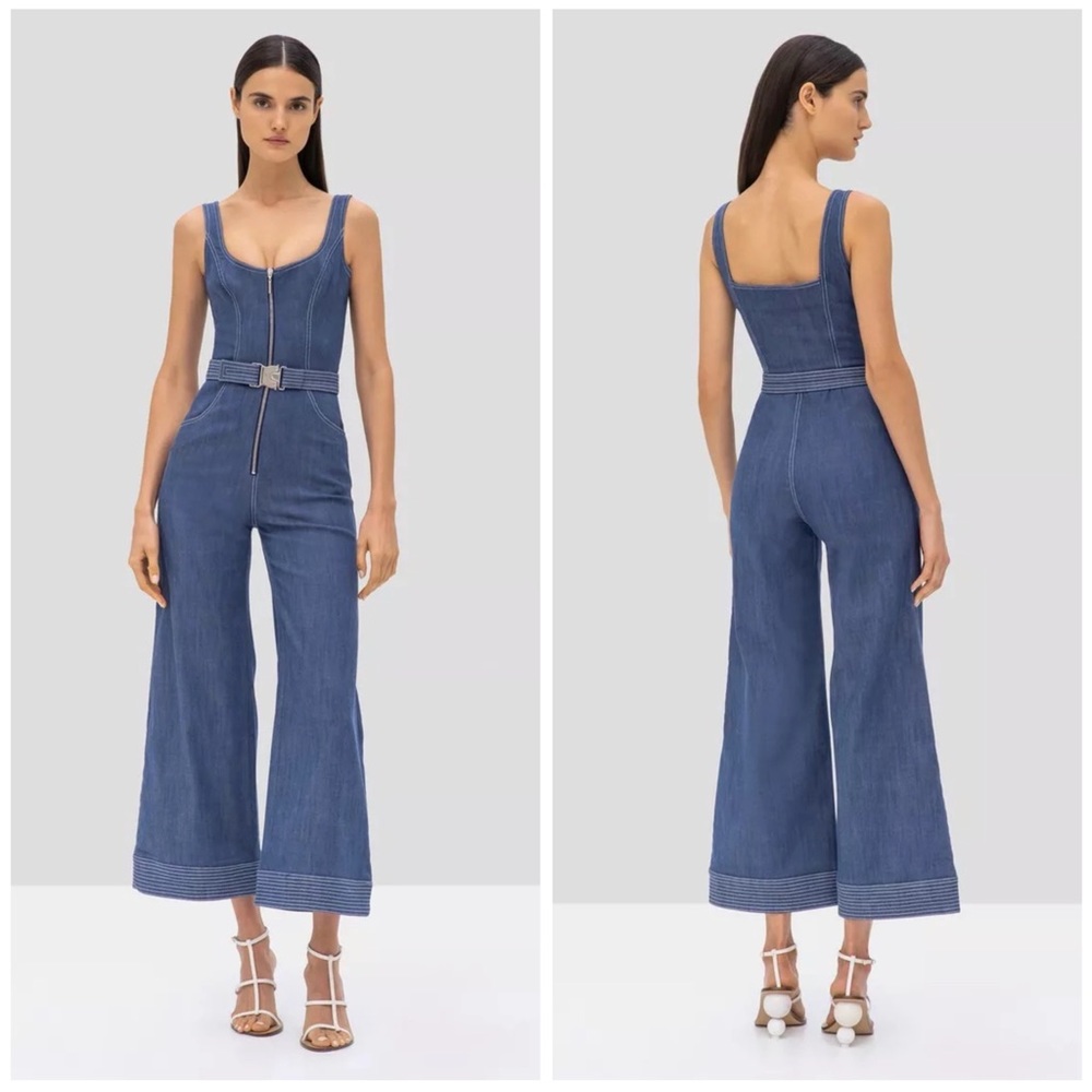 ALEXIS Bristol Chambray Flared 70’s Denim Jumpsuit